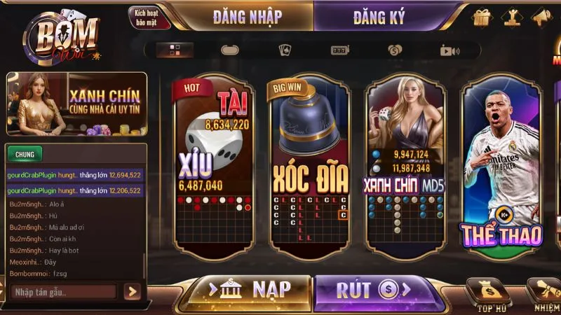 Các Trò Chơi Và Dịch Vụ Tiêu Chuẩn Tại Bomwin Các Trò Chơi Và Dịch Vụ Tiêu Chuẩn Tại Bomwin