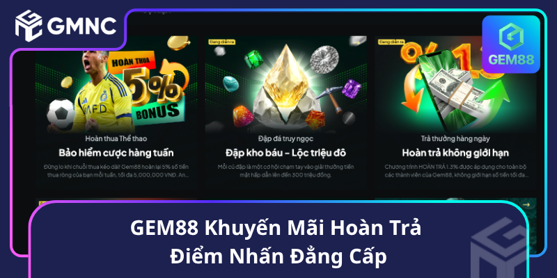 GEM88 Khuyến Mãi Hoàn Trả – Điểm Nhấn Đẳng Cấp GEM88 Khuyến Mãi Hoàn Trả – Điểm Nhấn Đẳng Cấp